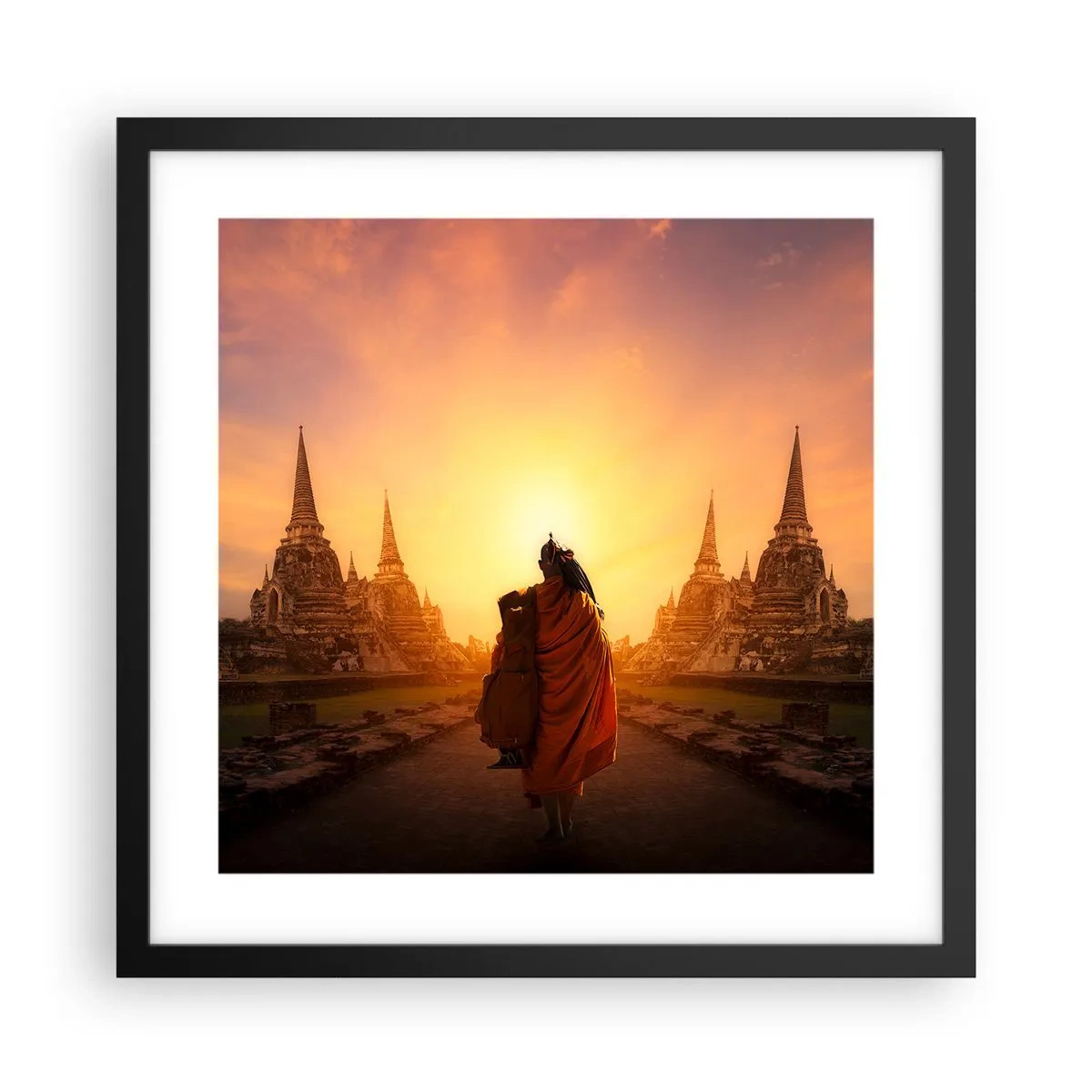 Poster in een zwarte lijst - In vrede voor de eeuwigheid - 40x40 cm
