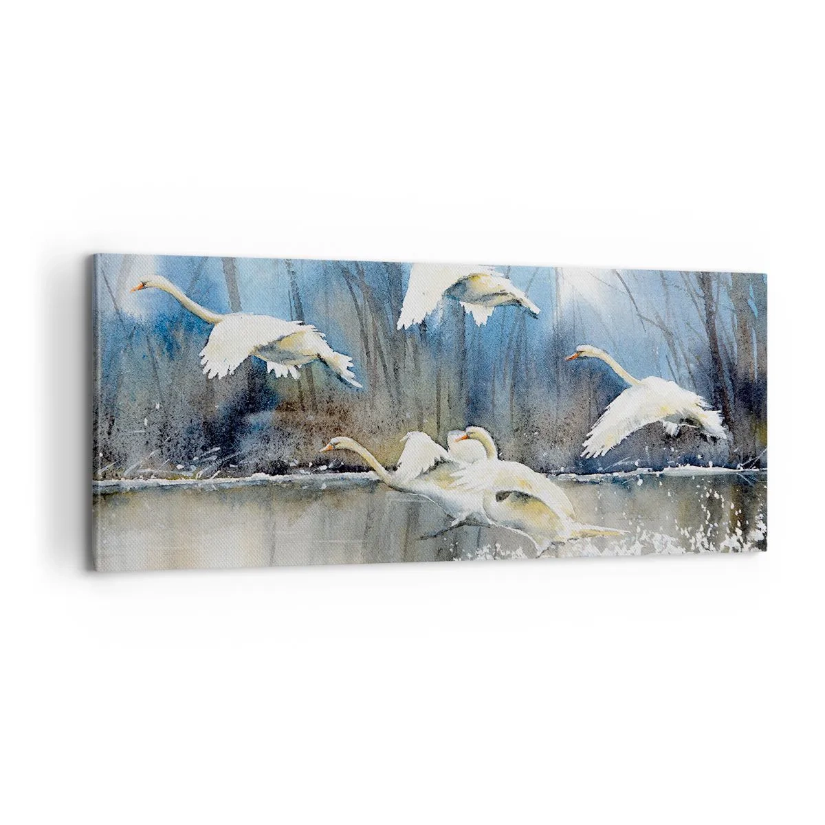 Schilderen op canvas - Zoals in het sprookje over wilde zwanen - 100x40 cm