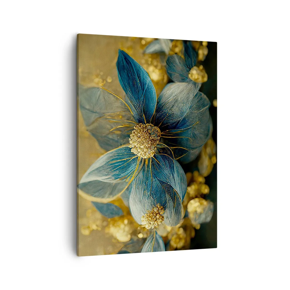 Schilderen op canvas - Bloei met goud - 50x70 cm