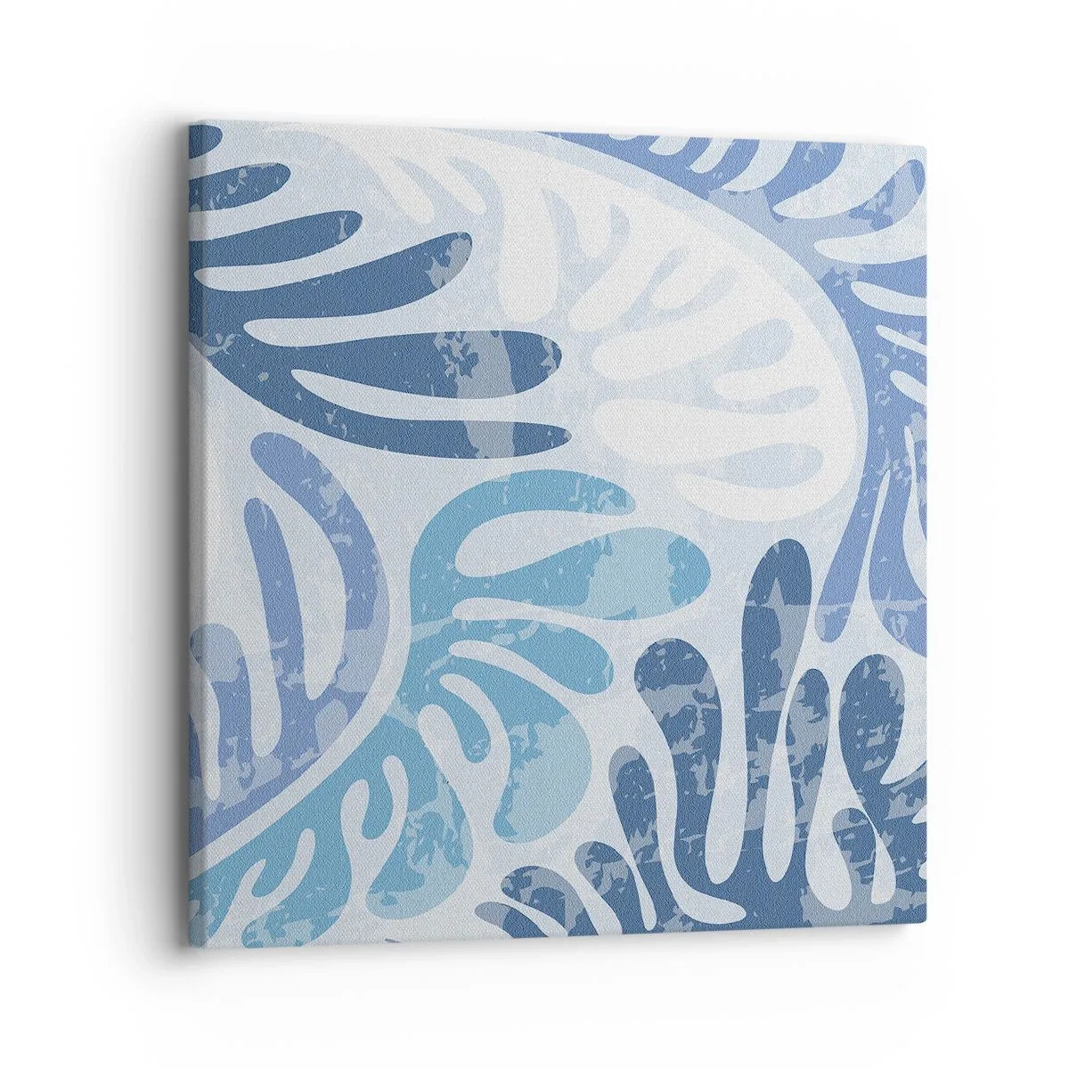 Schilderen op canvas - Blauwe varens - 30x30 cm