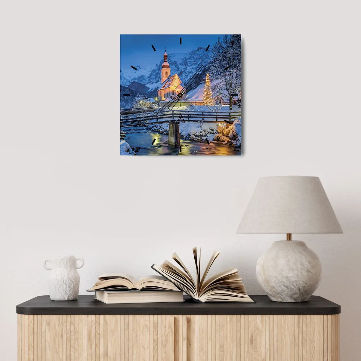 Wandklok - Klok - Kerstgeest - 40x40 cm