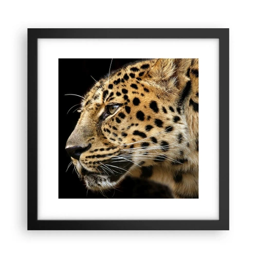 Poster in een zwarte lijst - Rustig, gefocust, klaar - 30x30 cm