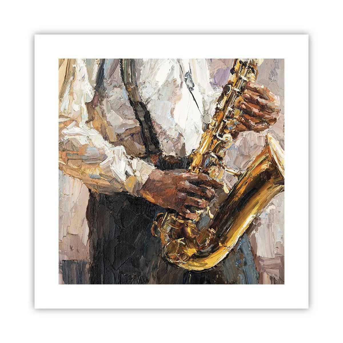 Poster - Tijd om te solo te spelen - 40x40 cm