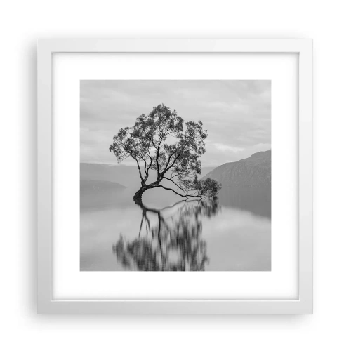 Poster in een witte lijst - Er is zo'n land - 30x30 cm