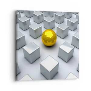 Schilderen op canvas - Waarom ik? Geometrische compositie - 40x40 cm