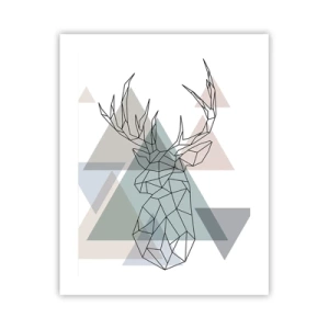 Poster - In een geometrisch bos - 40x50 cm