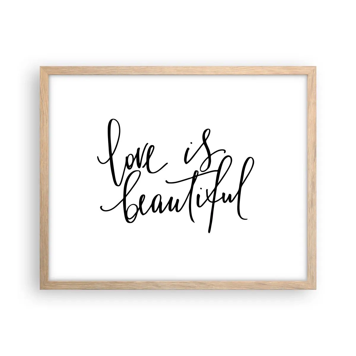 Een poster in een licht eiken lijst - Lees en herhaal - 50x40 cm