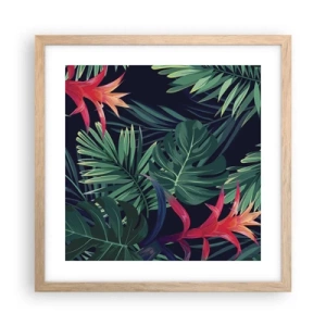 Een poster in een licht eiken lijst - Ontsteken in het groen - 40x40 cm