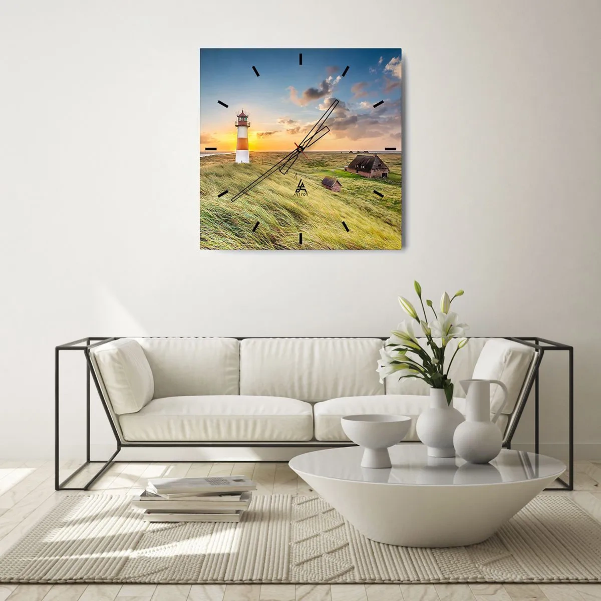 Wandklok - Klok - Tussen de golven - 30x30 cm