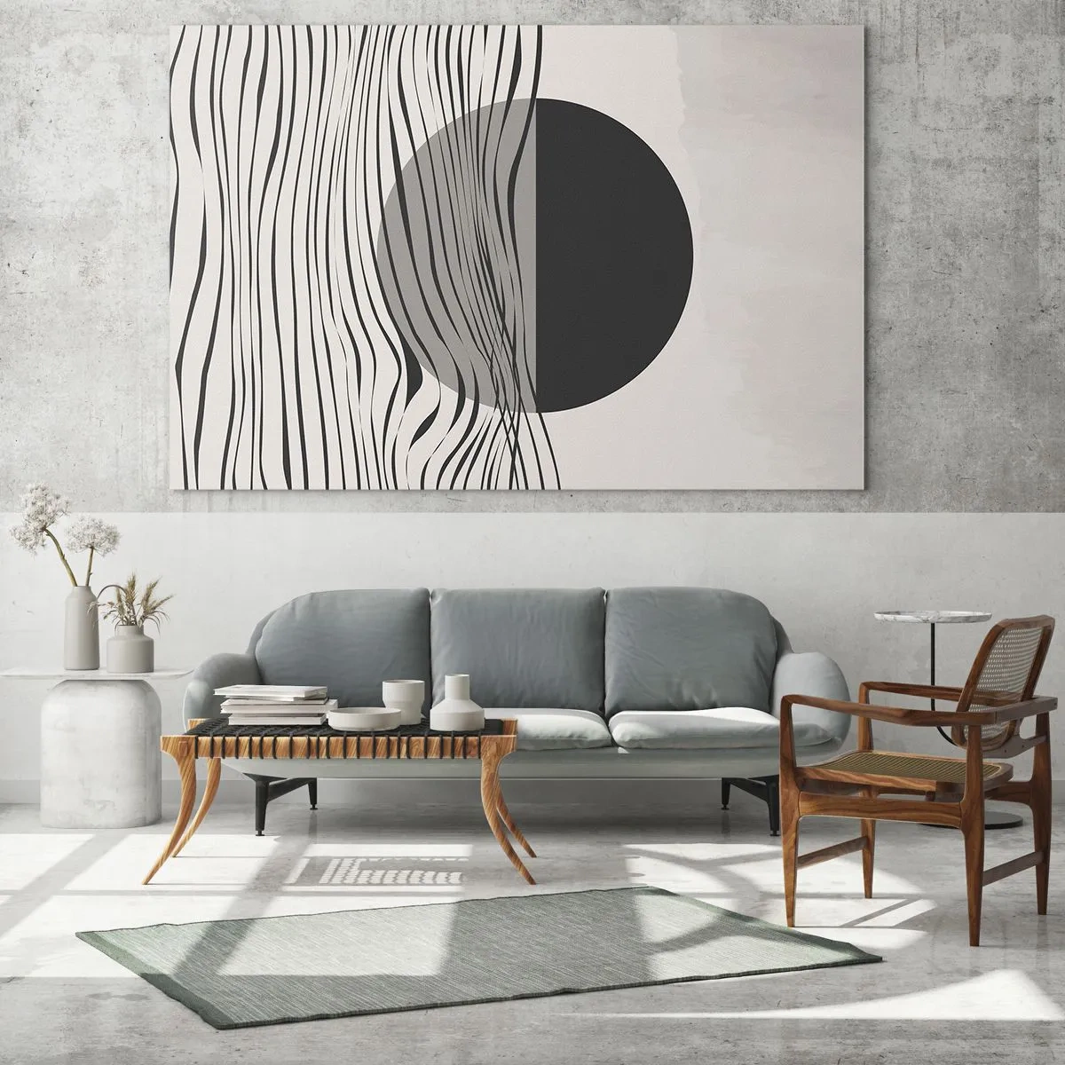 Schilderen op glas - Halve compositie - 120x50 cm