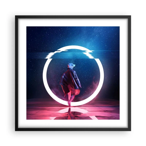 Poster in een zwarte lijst - Tussen werelden - 50x50 cm