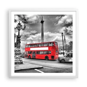 Poster in een witte lijst - De echte bloedbaan van de stad - 60x60 cm