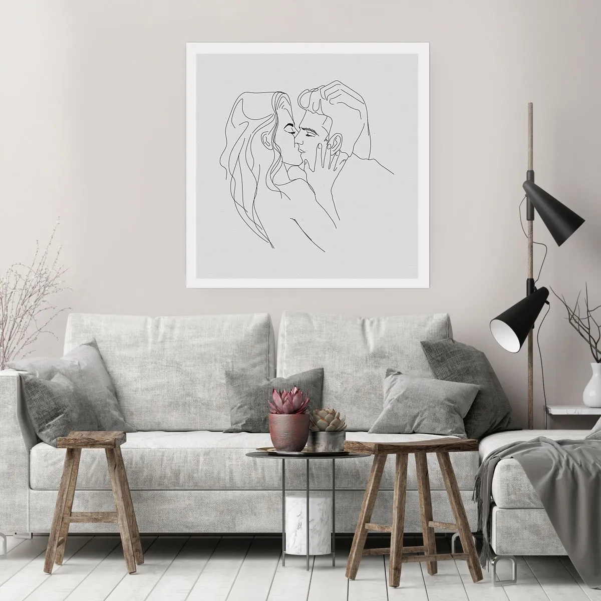 Poster - Dezelfde regel - 40x40 cm