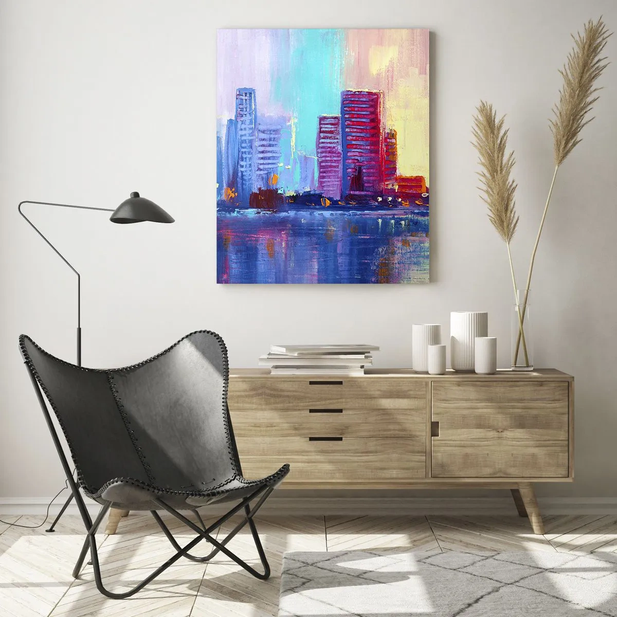 Schilderen op glas - Badend in kleuren - 50x70 cm
