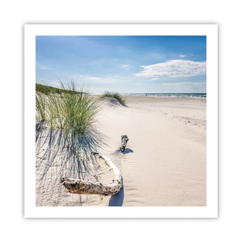 Poster - De mooiste zandstrand? Oostzee-strand - 60x60 cm