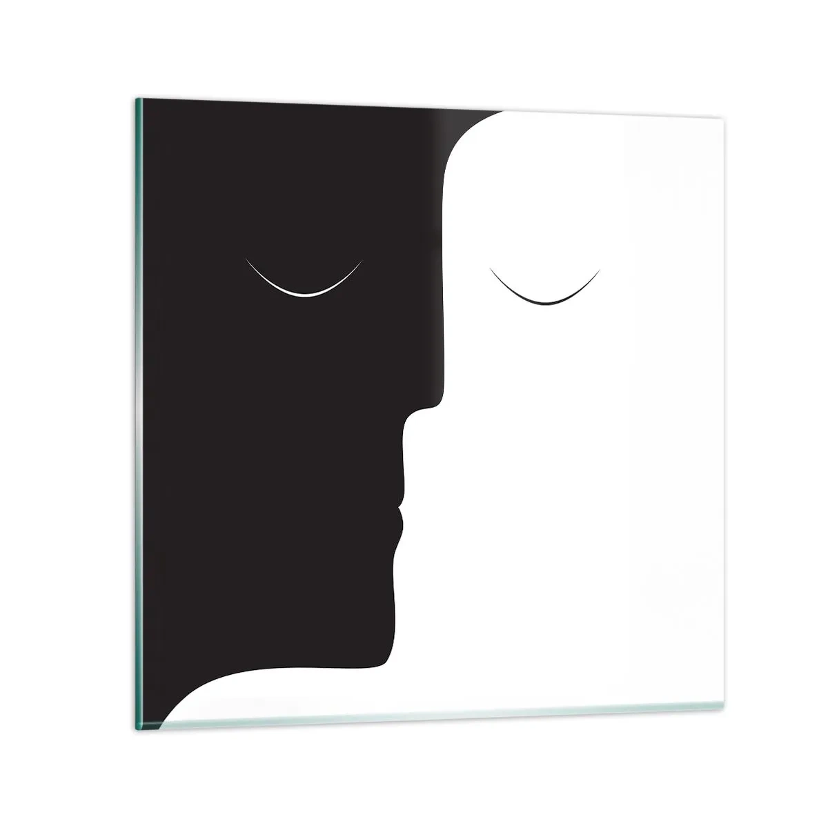 Schilderen op glas - Eenheid van tegenstellingen - 70x70 cm