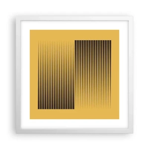 Poster in een witte lijst - Vierkant van tegenpolen - 40x40 cm