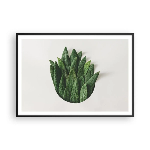 Poster in een zwarte lijst - Ongebreidelde nieuwsgierigheid - 100x70 cm