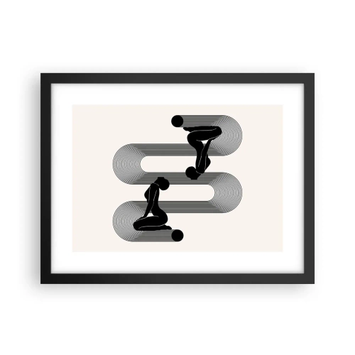 Poster in een zwarte lijst - Sensuele symmetrie - 40x30 cm