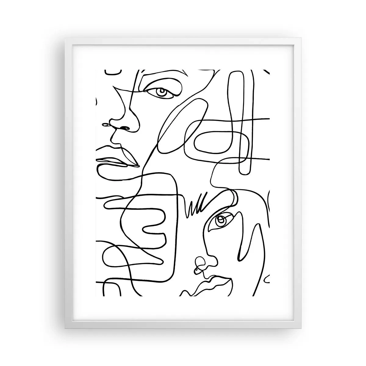 Poster in een witte lijst - In verwarde emoties - 40x50 cm