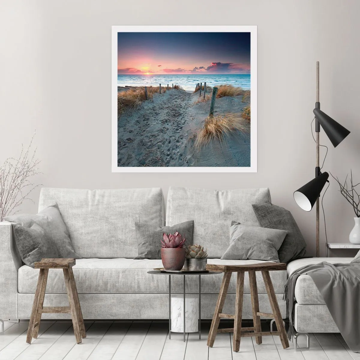 Poster - Je liet een regenboog van licht stralend... - 60x60 cm