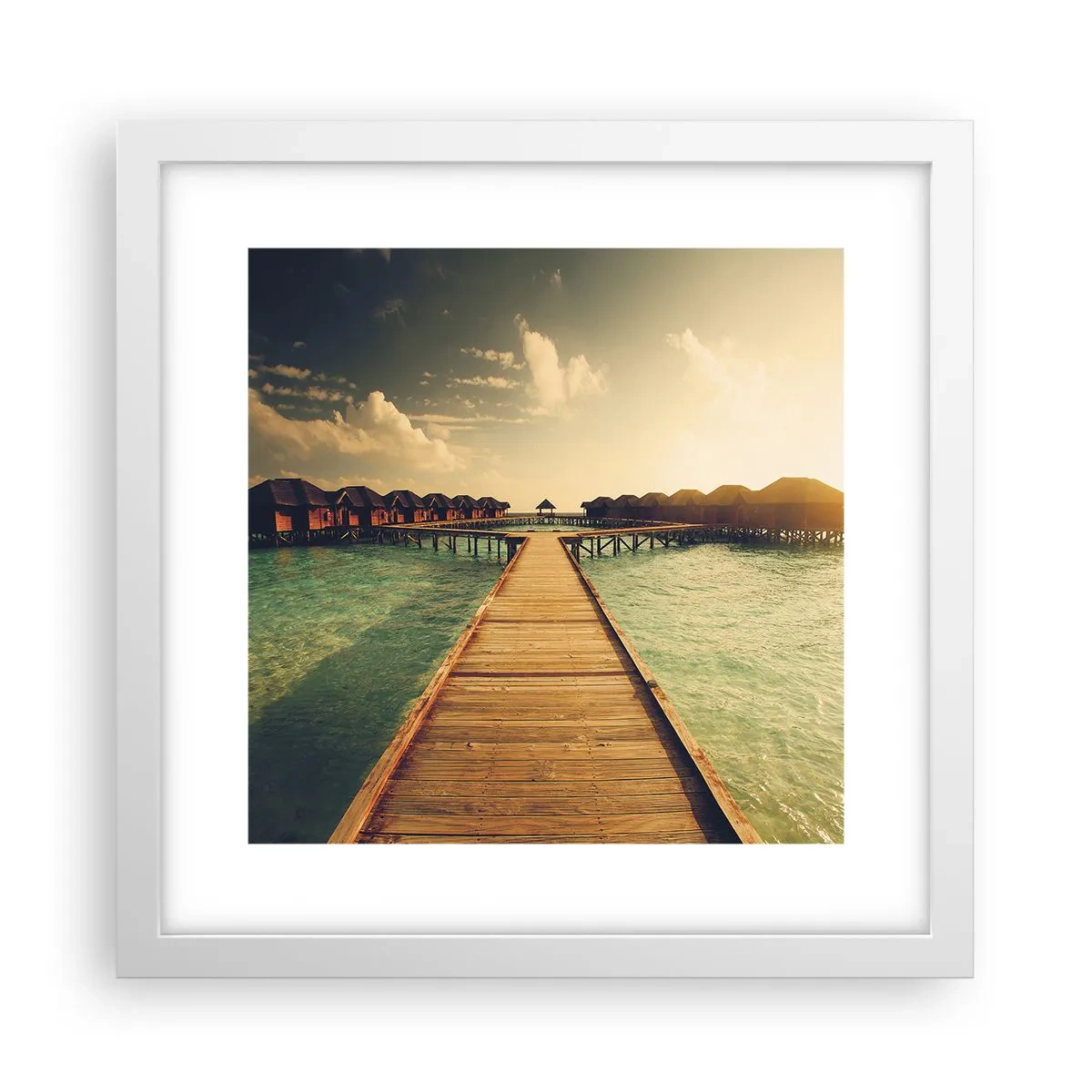 Poster in een witte lijst - Een warme uitnodiging - 30x30 cm
