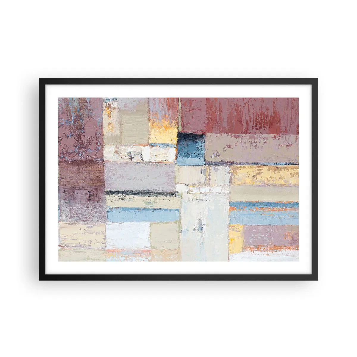 Poster in een zwarte lijst - De rust van geometrie - 70x50 cm