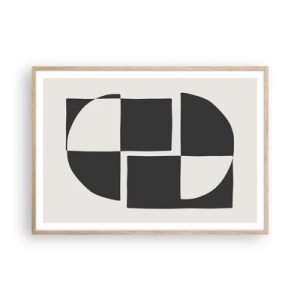 Een poster in een licht eiken lijst - Antithese - synthese - 100x70 cm