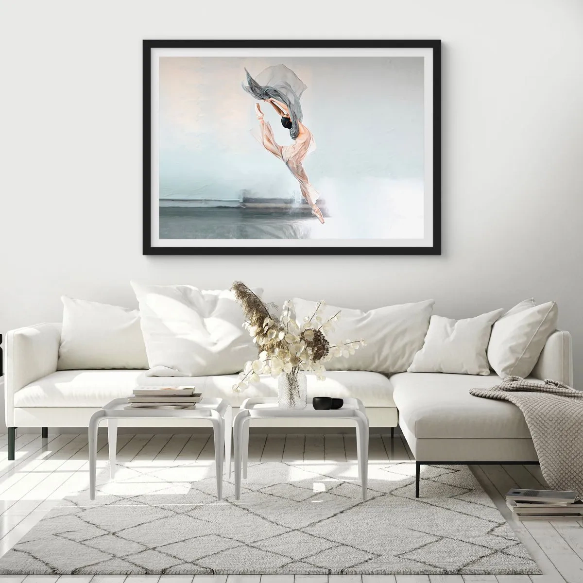 Poster in een zwarte lijst - In dans vervoering - 50x40 cm