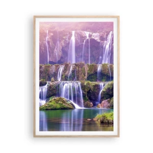 Een poster in een licht eiken lijst - Trap naar de hemel - 70x100 cm