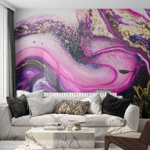 Fotobehang Premium Sand - Een momentje achter de schermen - Abstractie, Deel, Modern patroon - 100x70 cm