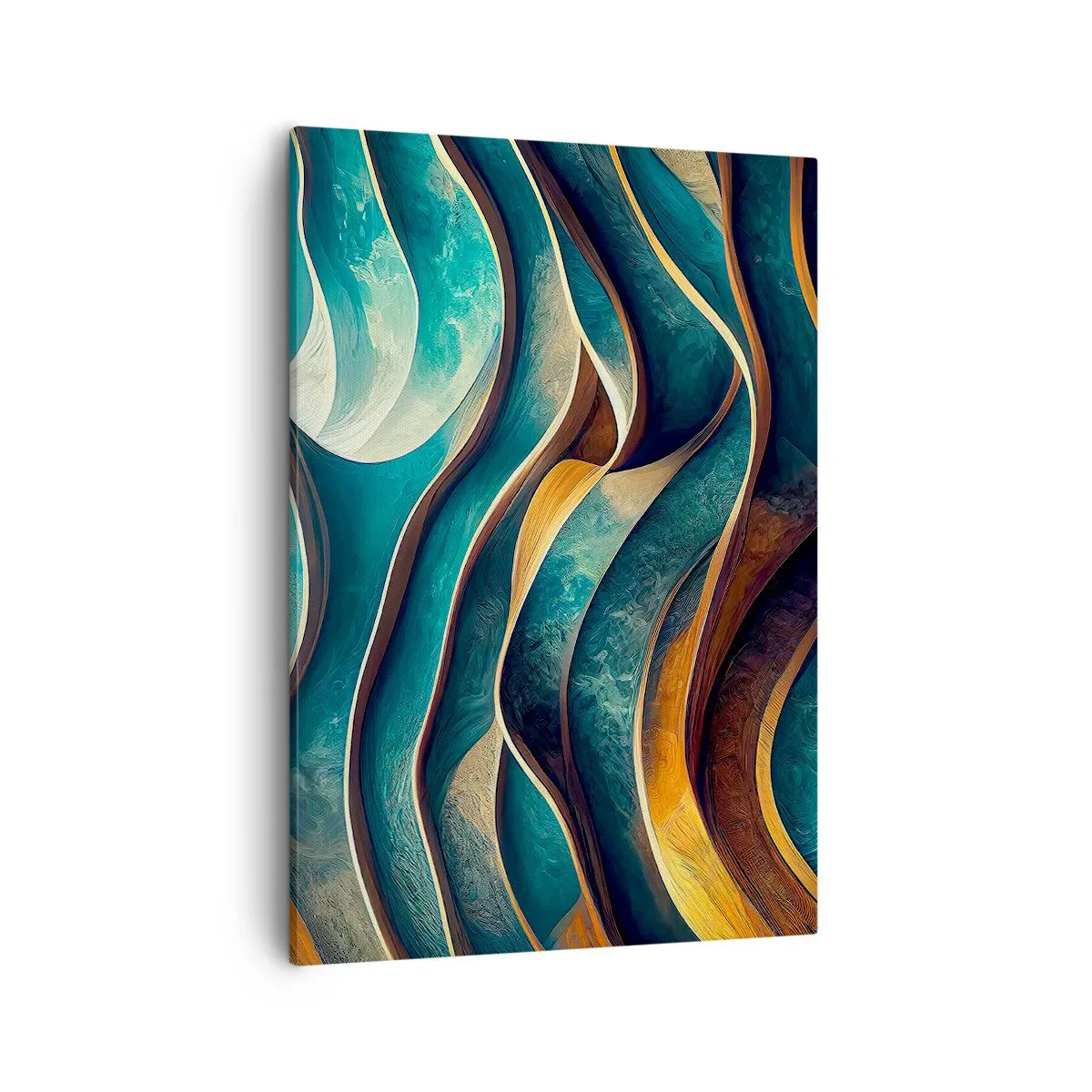 Schilderen op canvas - Meanders van blauw - 50x70 cm