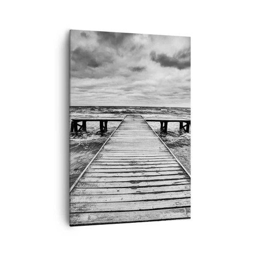 Schilderen op canvas - Ik wacht tot de wind wegjaagt... - 70x100 cm