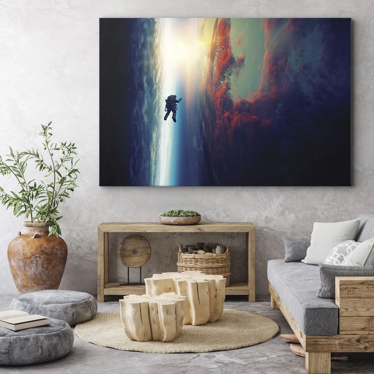 Schilderen op canvas - Ga het universum tegemoet - 120x80 cm