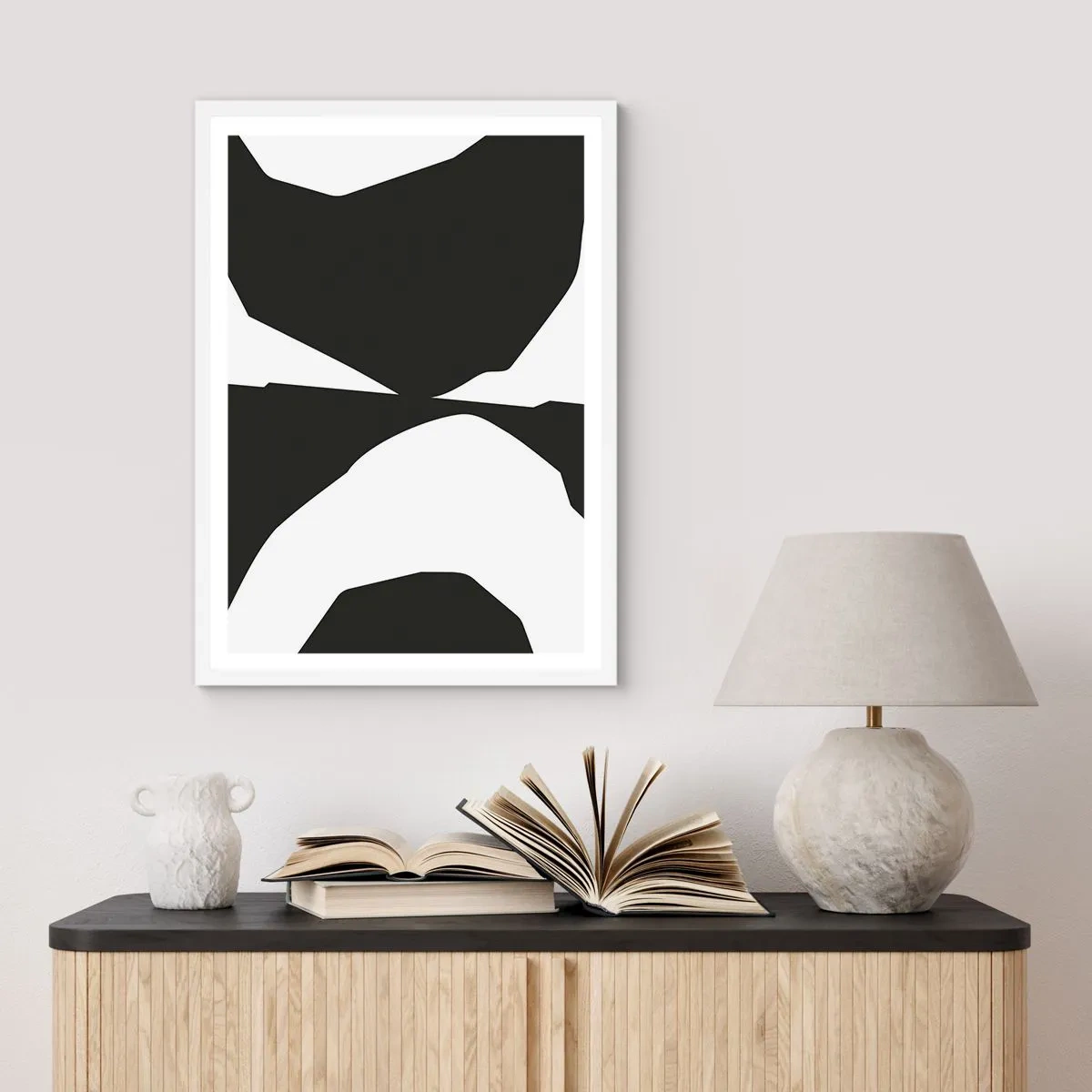 Poster in een witte lijst - Positief – negatief - 61x91 cm