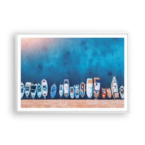 Poster in een witte lijst - In één rij - 100x70 cm