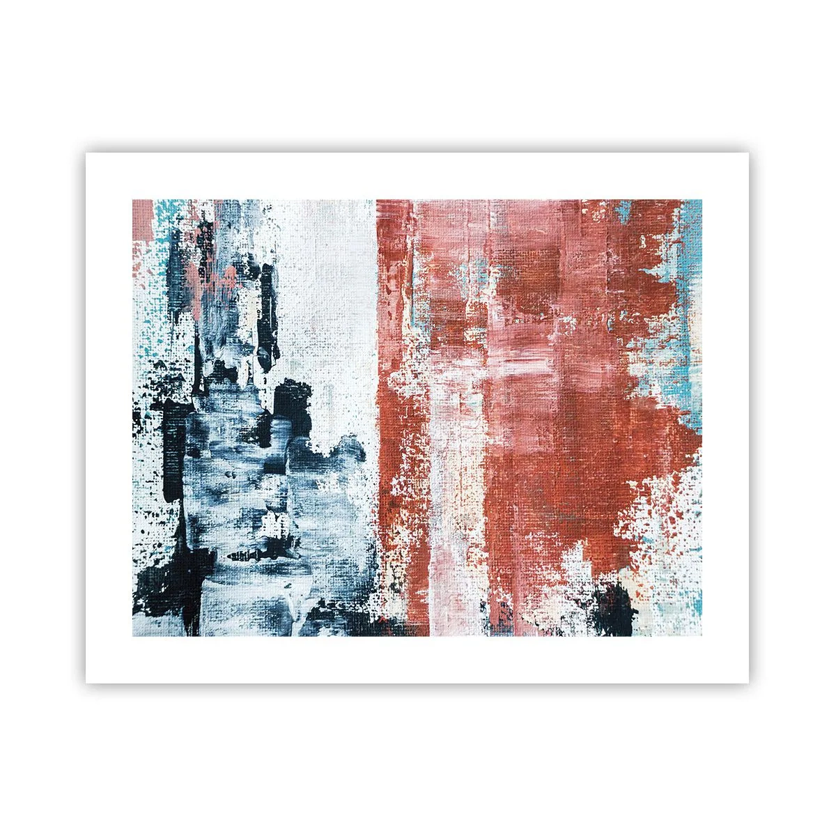 Poster - Fifty Fifty abstract - 50x40 cm