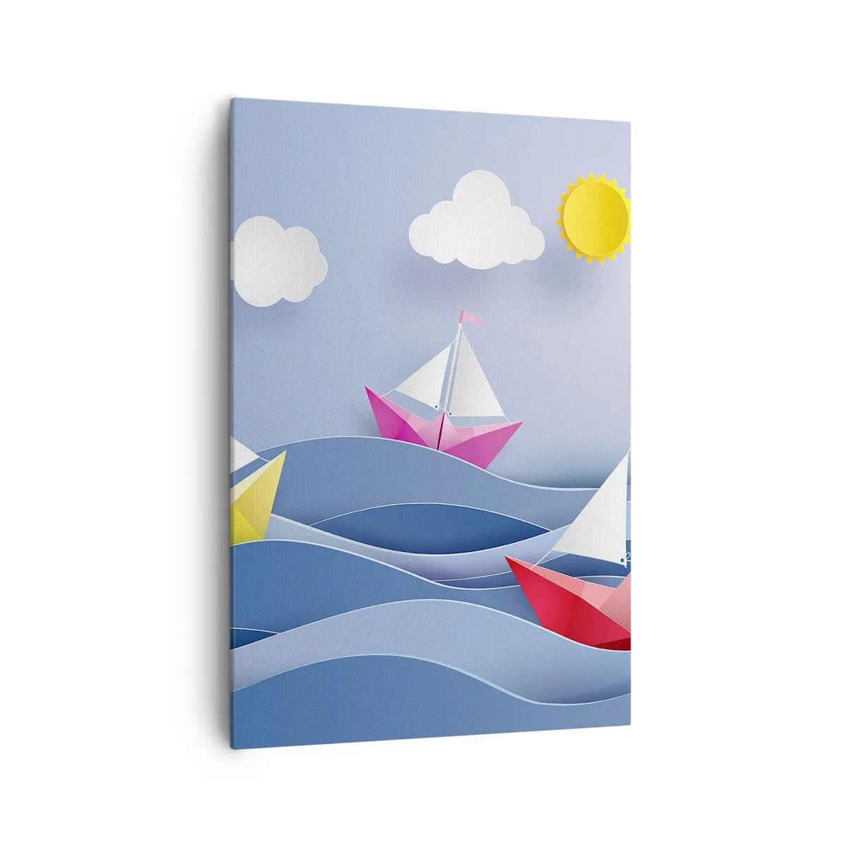 Schilderen op canvas - Ah, wat is het heerlijk om in de golven te schommelen - 70x100 cm