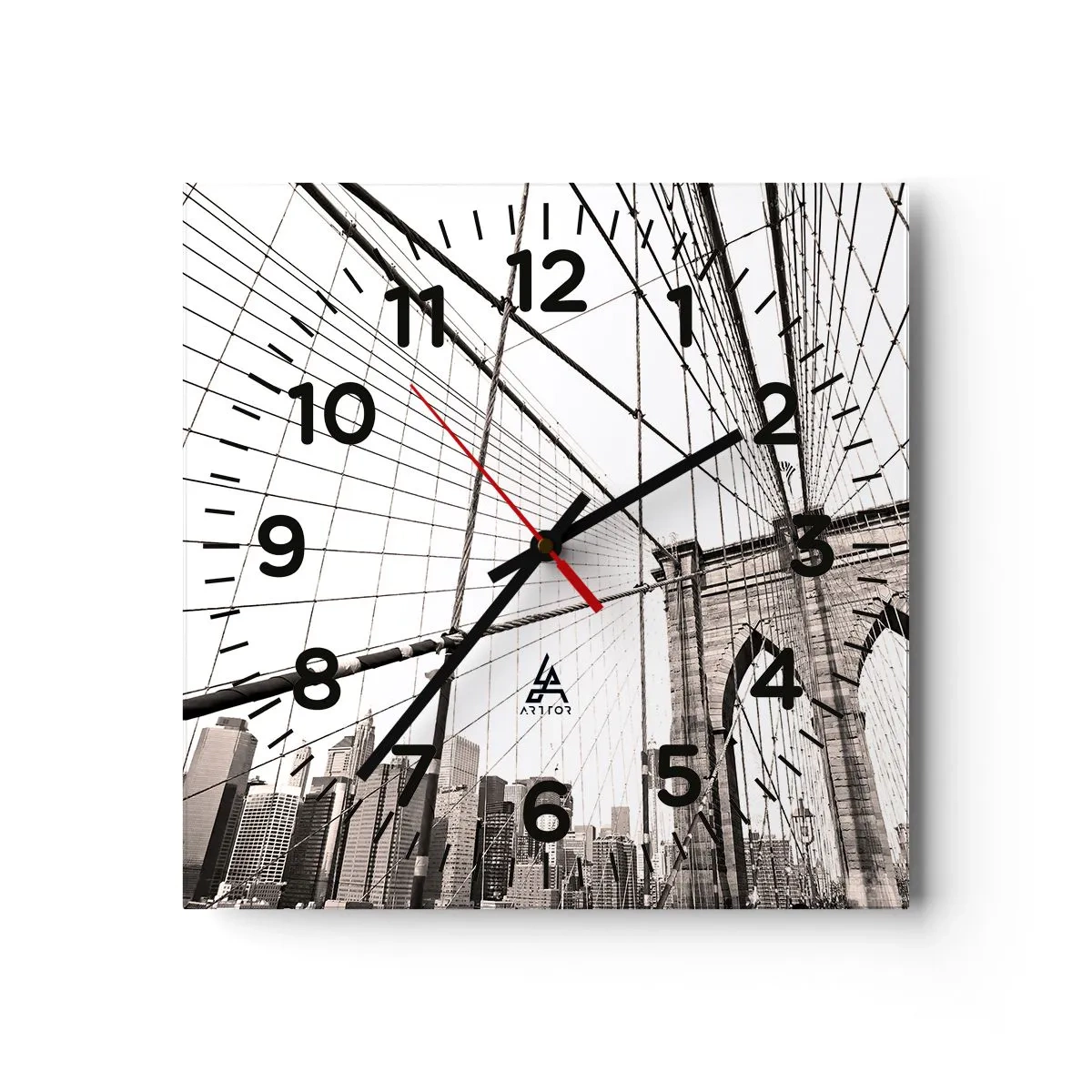 Wandklok - Klok - Kathedraal van New York - 30x30 cm