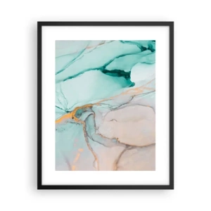 Poster in een zwarte lijst - Een dans van vormen en kleuren - 40x50 cm