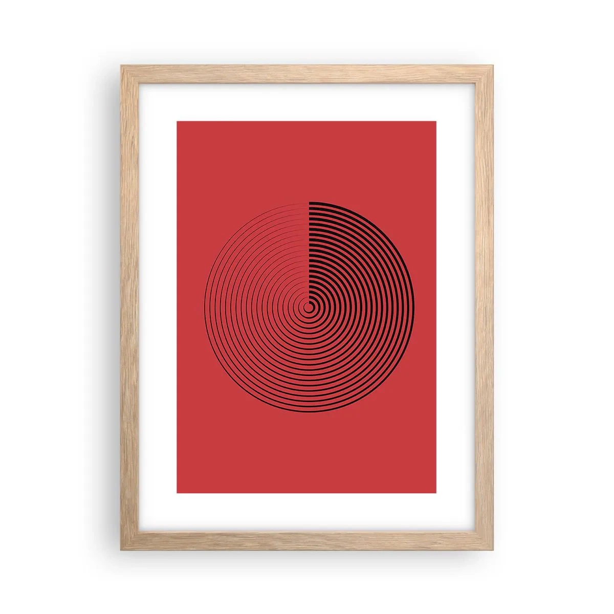 Een poster in een licht eiken lijst - Circulaire beweging - 30x40 cm