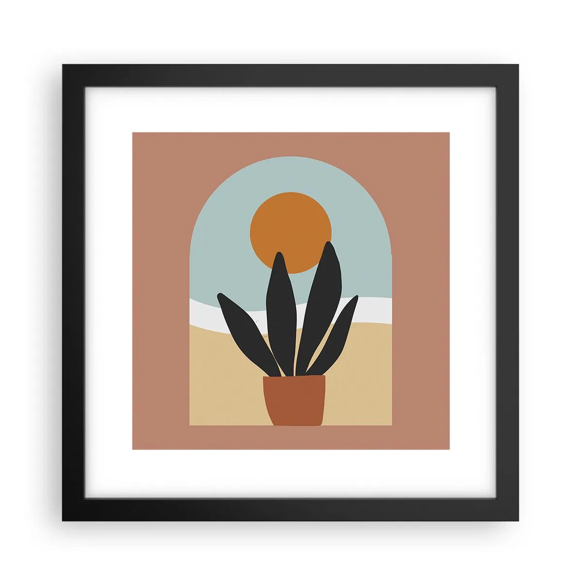 Poster in een zwarte lijst - Kleine geneugten - 30x30 cm