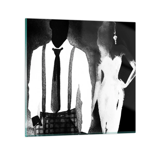 Schilderen op glas - In een noir sfeer - 70x70 cm