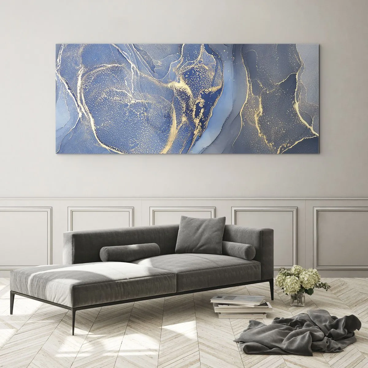 Schilderen op glas - Goudstof - 120x50 cm