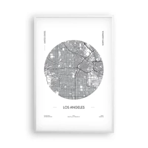 Poster in een witte lijst - Anatomie van Los Angeles - 61x91 cm