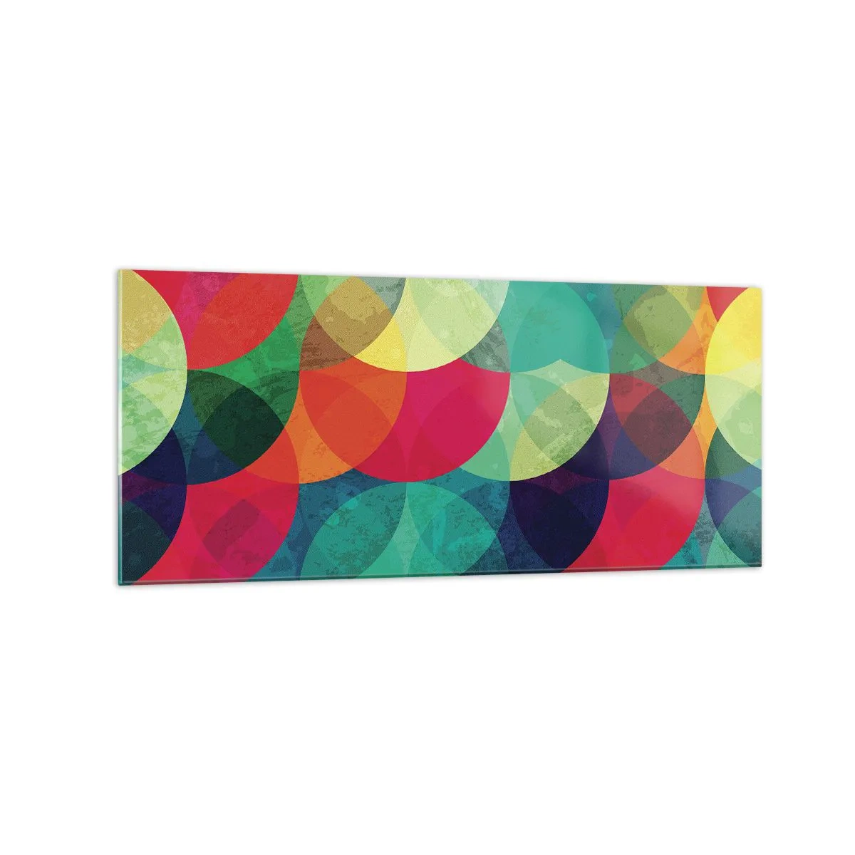 Schilderen op glas - Beklimming naar de regenboog - 120x50 cm