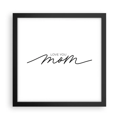 Poster in een zwarte lijst - Grote emotie - 30x30 cm