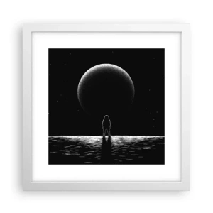 Poster in een witte lijst - Oog in oog - 30x30 cm