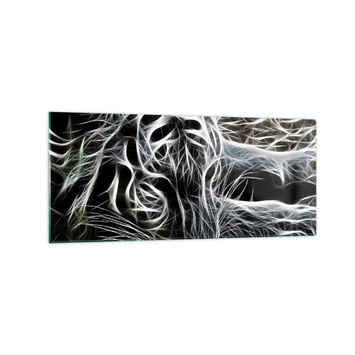 Schilderen op glas - Een onderzoek naar de lichtheid van katten - 120x50 cm