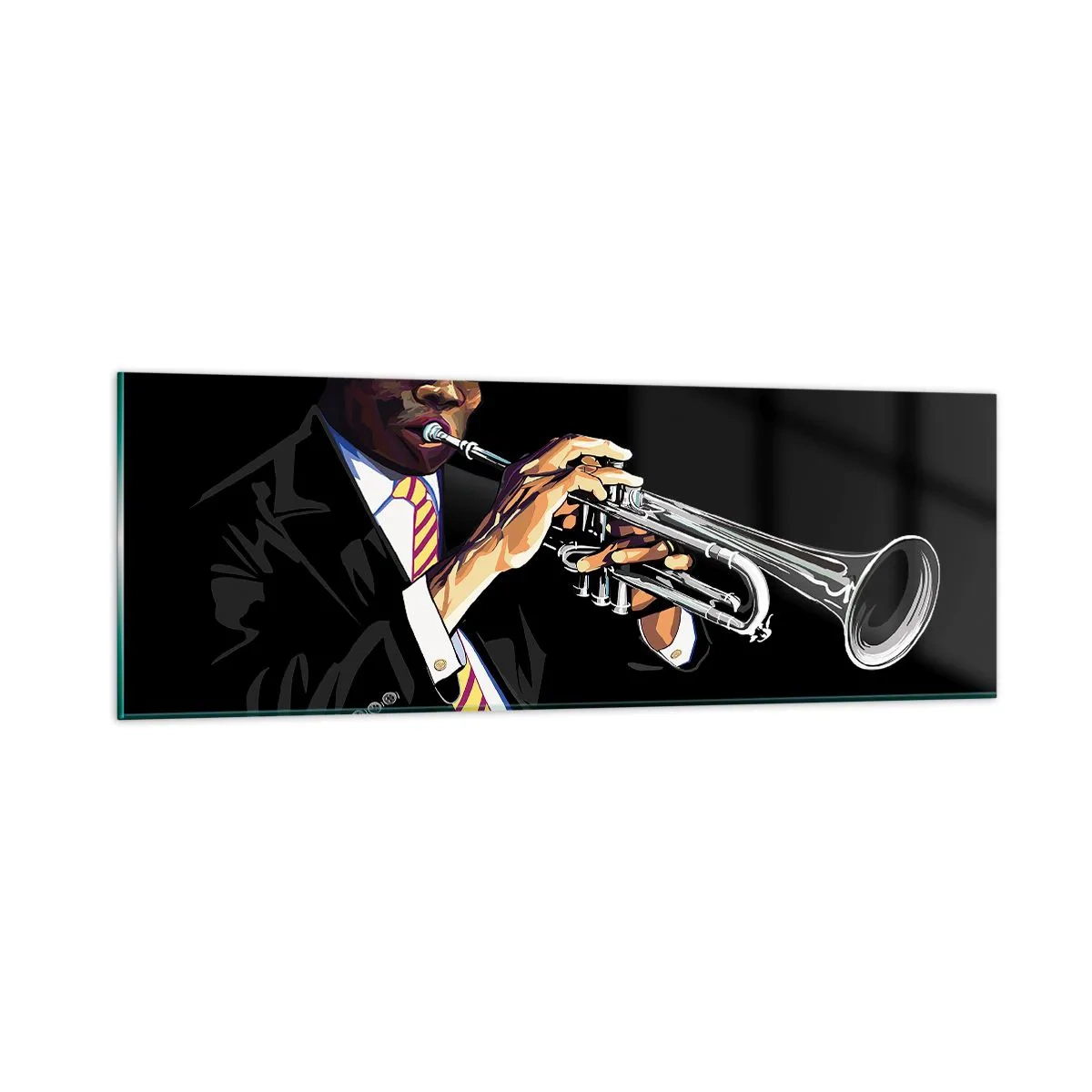 Schilderen op glas - Charme van oude school - 90x30 cm